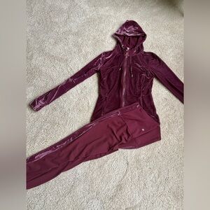 lululemon athletica Hooded Define Jacket in velvet w/ matching lululemon Align